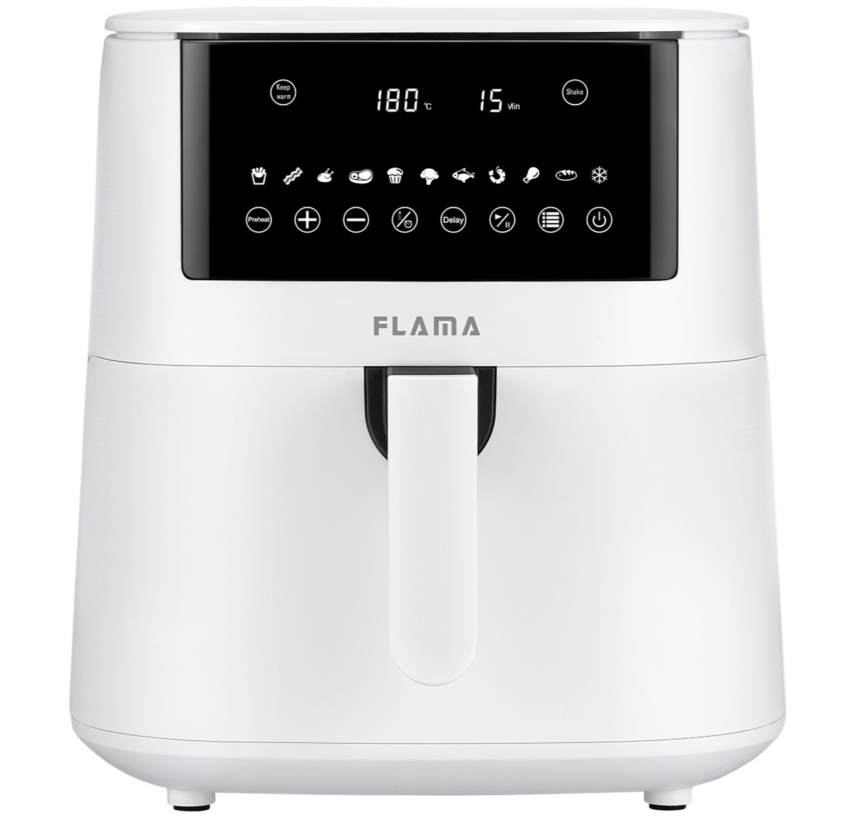Freidora de aire Flama 681FL, 7 litros, 1650W, digital, sin aceite, blanco